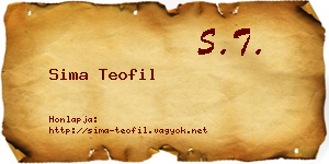 Sima Teofil névjegykártya